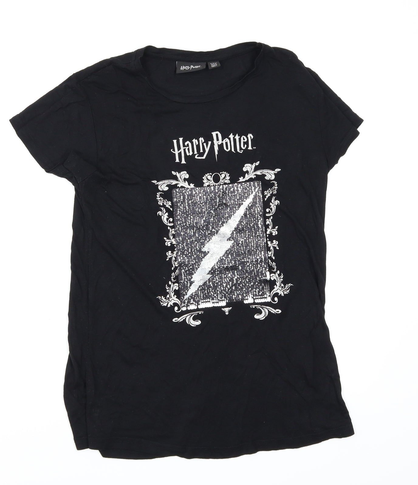 Harry Potter Girls Black   Basic T-Shirt Size 13-14 Years