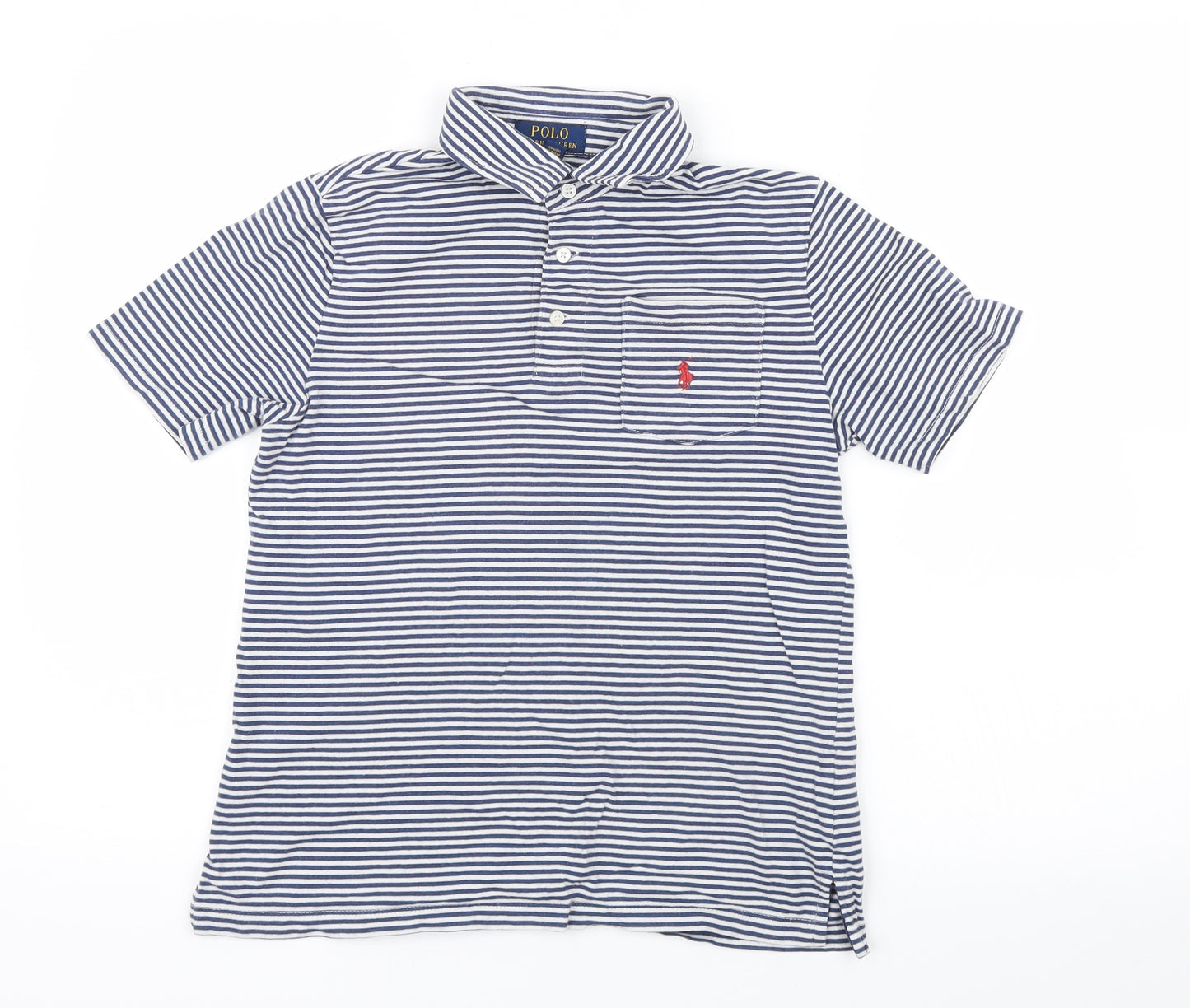 Polo Ralph Lauren Womens Blue Striped  Basic Polo Size 10