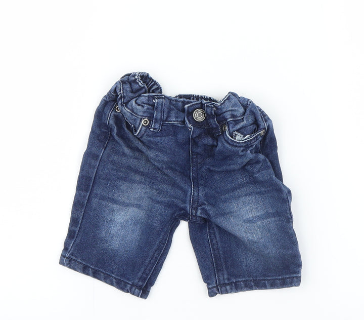 Primark Boys Blue Denim Capri Jeans Size 9-12 Months