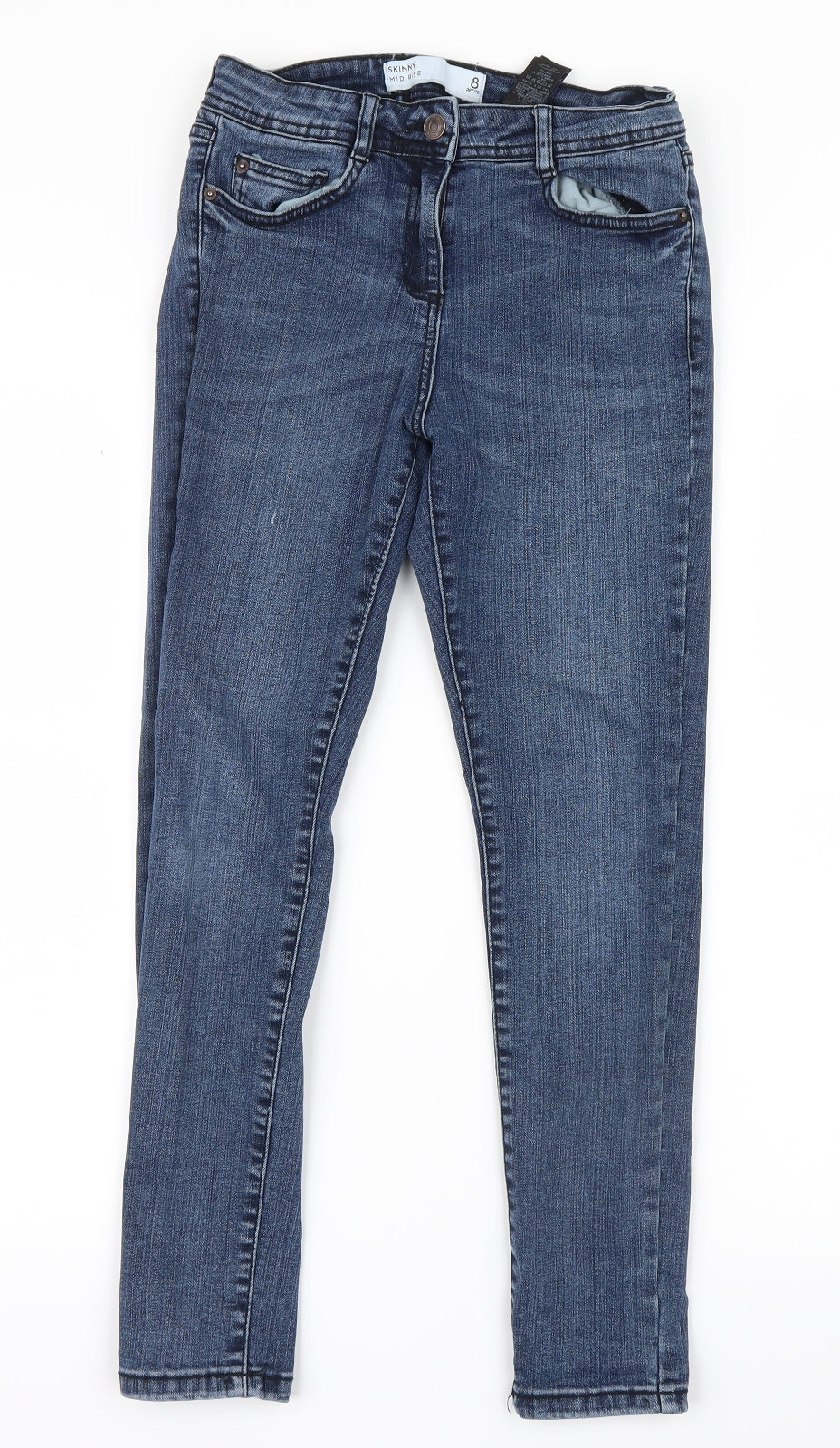 NEXT Womens Blue  Denim Skinny Jeans Size 8 L24.5 in