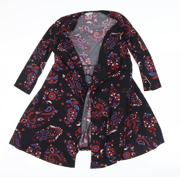 Pins & Needles Womens Black Geometric  Cardigan Jumper Size XS