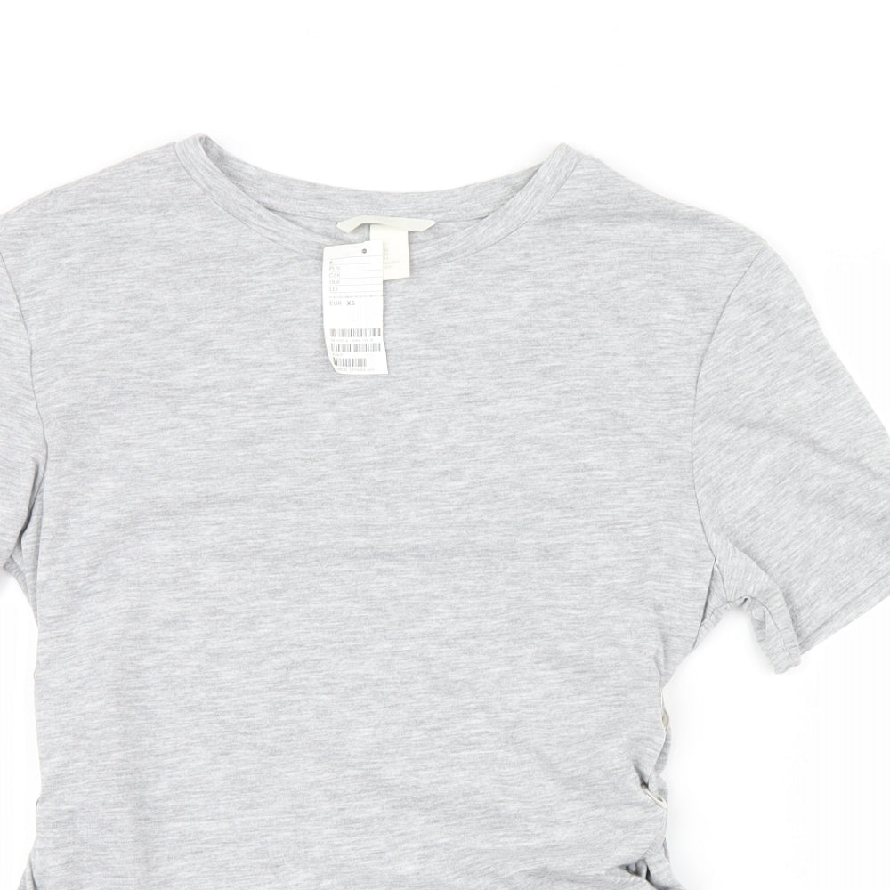H&M Womens Grey   Basic T-Shirt Size 4