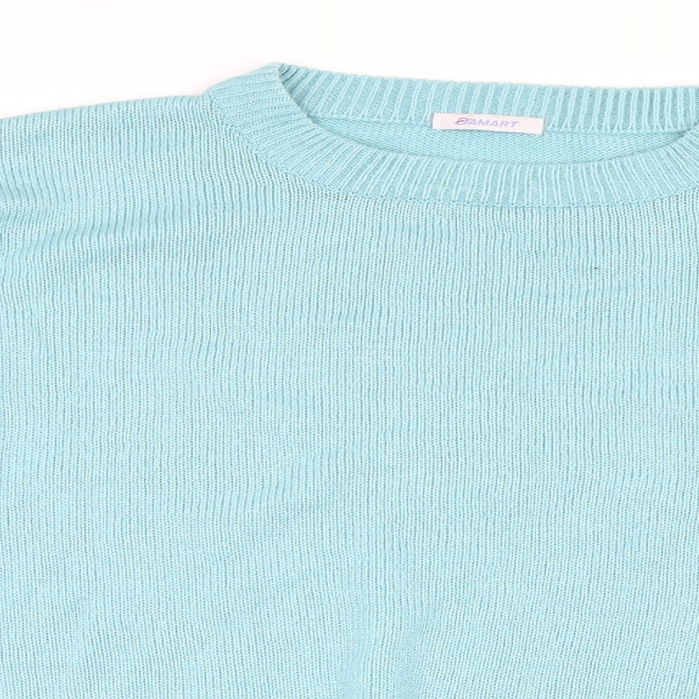 Damart Womens Blue  Knit Pullover Jumper Size 18