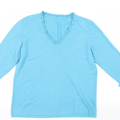 Per Una Womens Blue  Knit Pullover Jumper Size 20