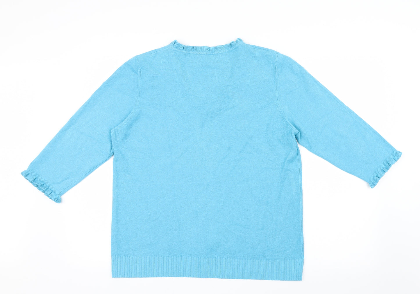 Per Una Womens Blue  Knit Pullover Jumper Size 20