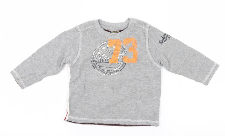 Timberland Boys Grey Knit Pullover Jumper Size 2 Years