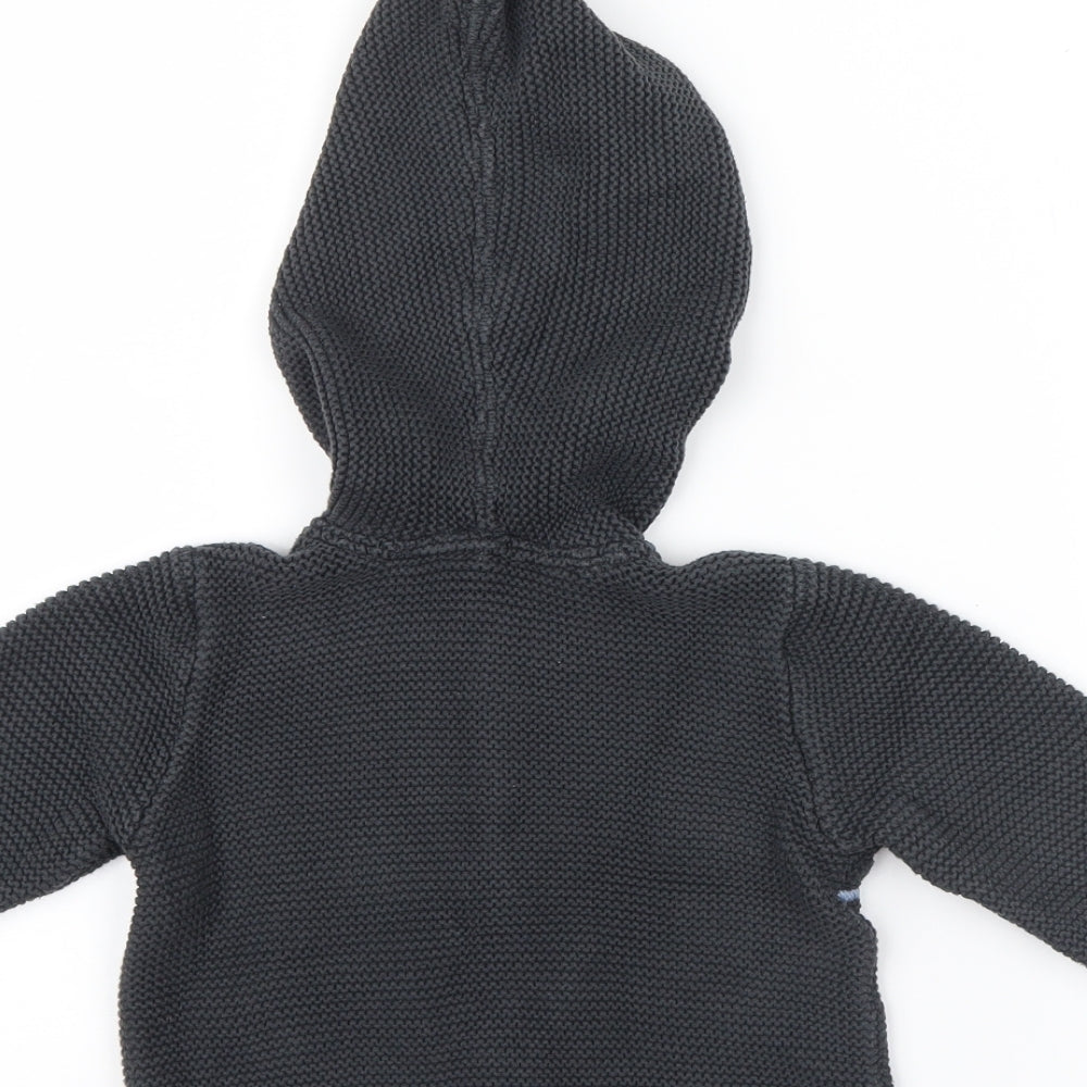 NEXT Boys Grey  Knit Cardigan Jumper Size 12-18 Months