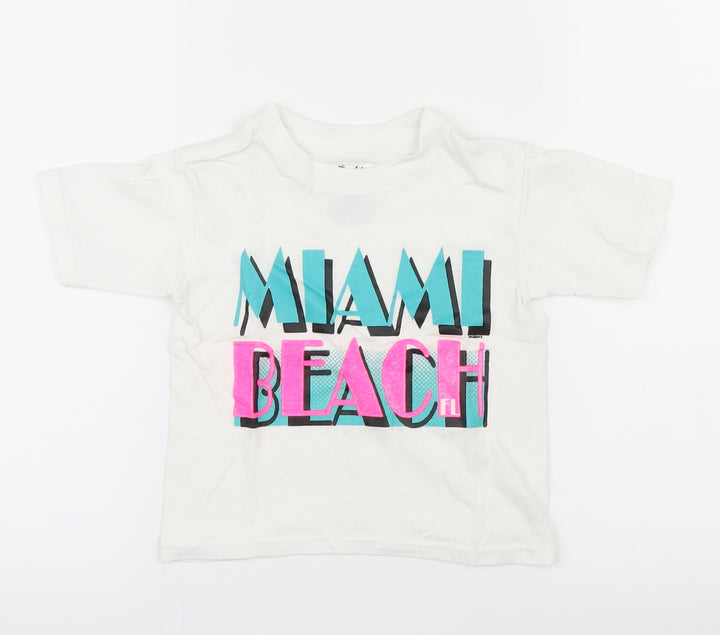 Alrin's Island Boys White Basic T-Shirt Size 2 Years