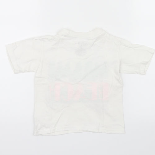 Alrin's Island Boys White   Basic T-Shirt Size 2 Years