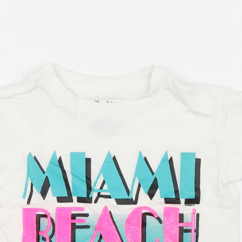 Alrin's Island Boys White   Basic T-Shirt Size 2 Years