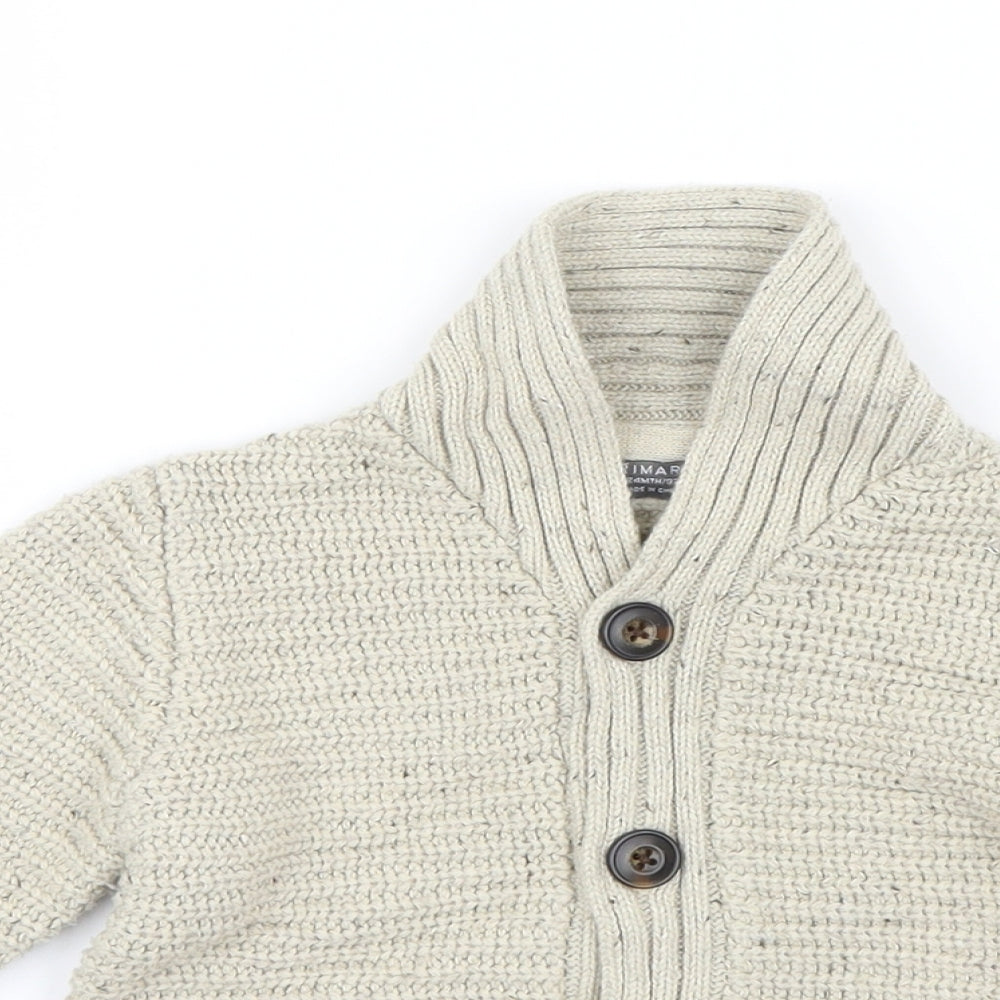 Primark Boys Ivory  Knit Cardigan Jumper Size 18-24 Months