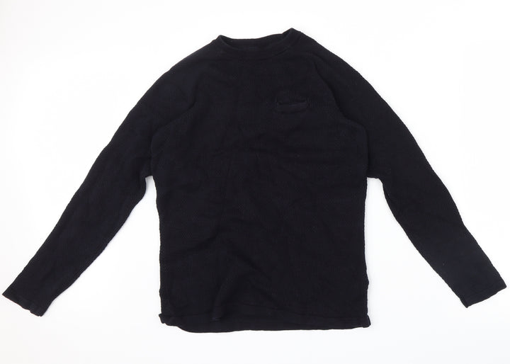 H&M Mens Blue Knit Pullover Jumper Size S