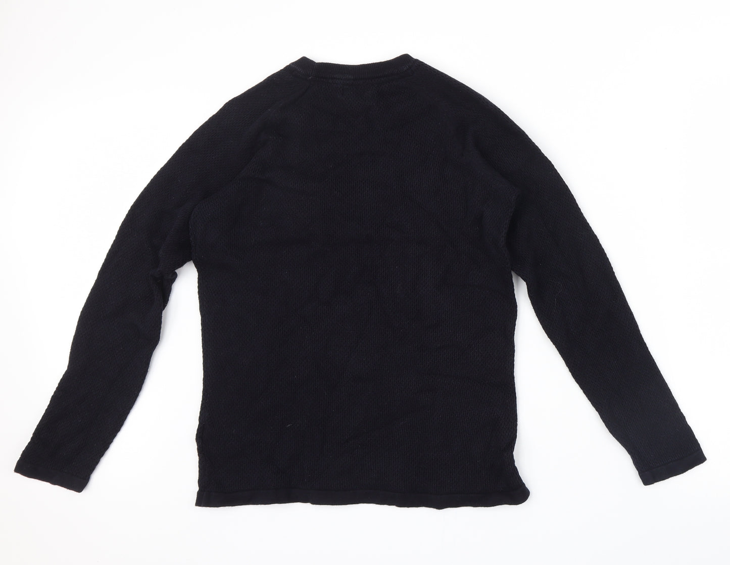 H&M Mens Blue  Knit Pullover Jumper Size S