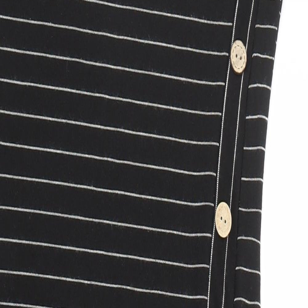 Primark Womens Black Striped  Shirt Dress  Size 12