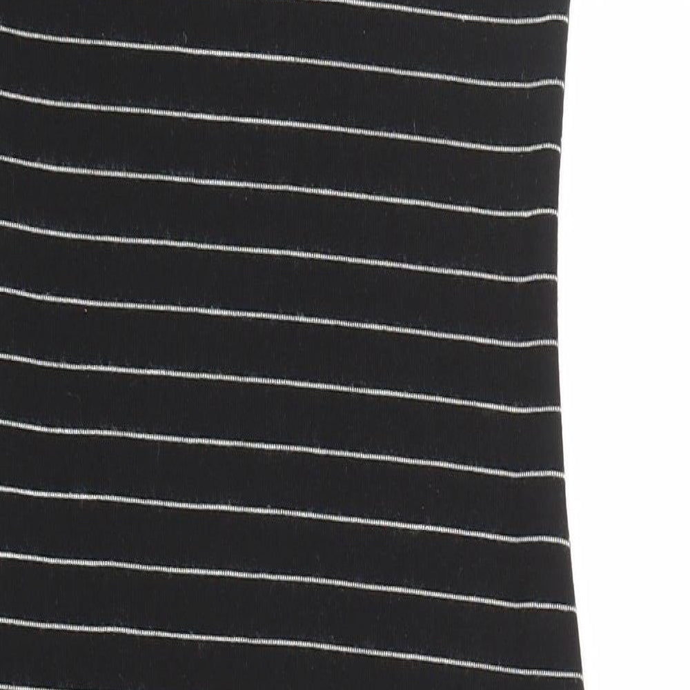 Primark Womens Black Striped  Shirt Dress  Size 12
