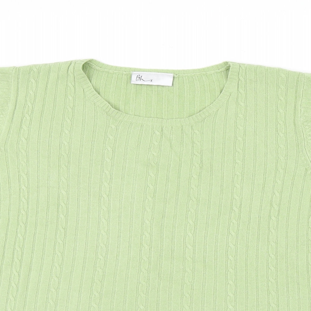 BHS Womens Green  Knit Pullover Jumper Size 18