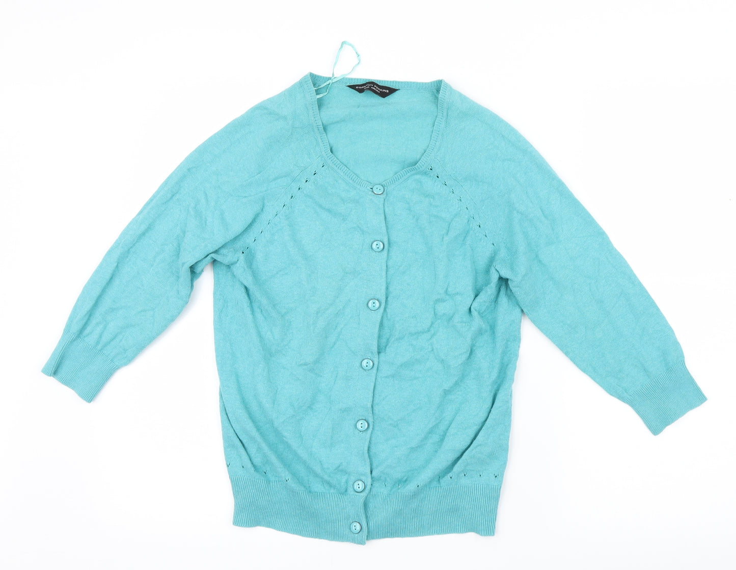 Dorothy Perkins Womens Blue  Knit Cardigan Jumper Size 14