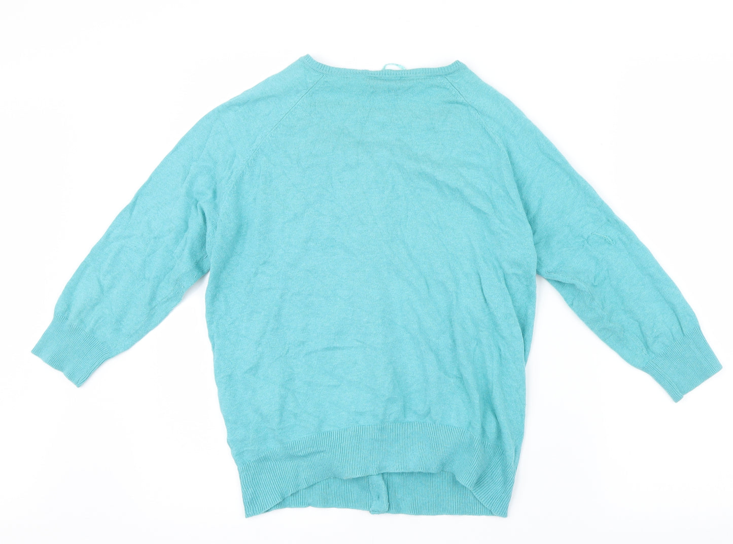 Dorothy Perkins Womens Blue  Knit Cardigan Jumper Size 14