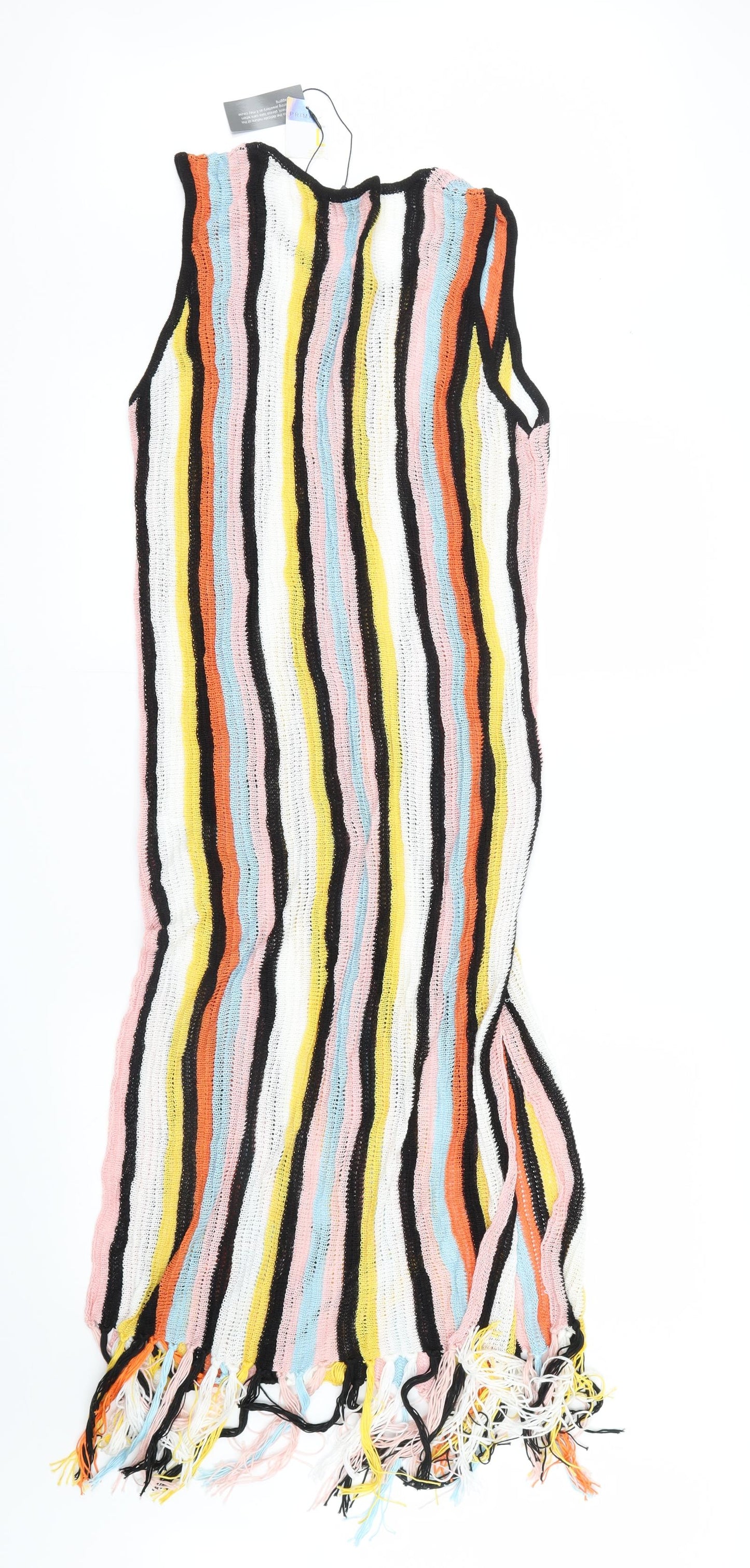Primark Womens Pink Striped Knit Maxi  Size 14  - Beach