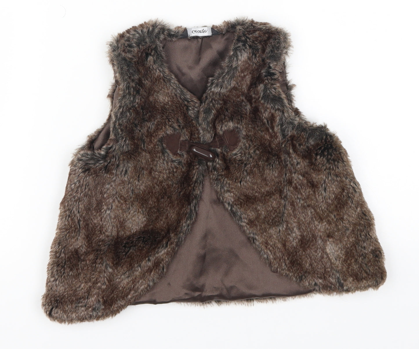 George Girls Brown   Gilet Jacket Size 3-4 Years