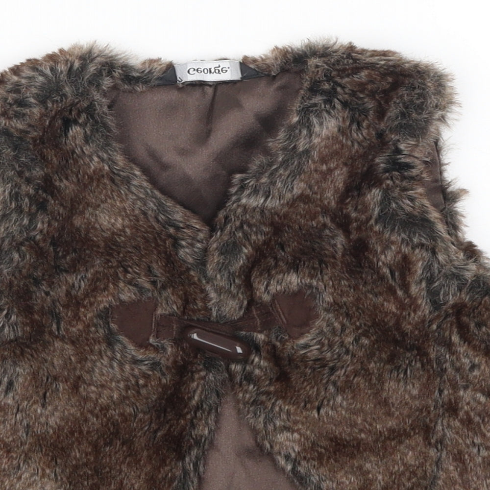 George Girls Brown   Gilet Jacket Size 3-4 Years