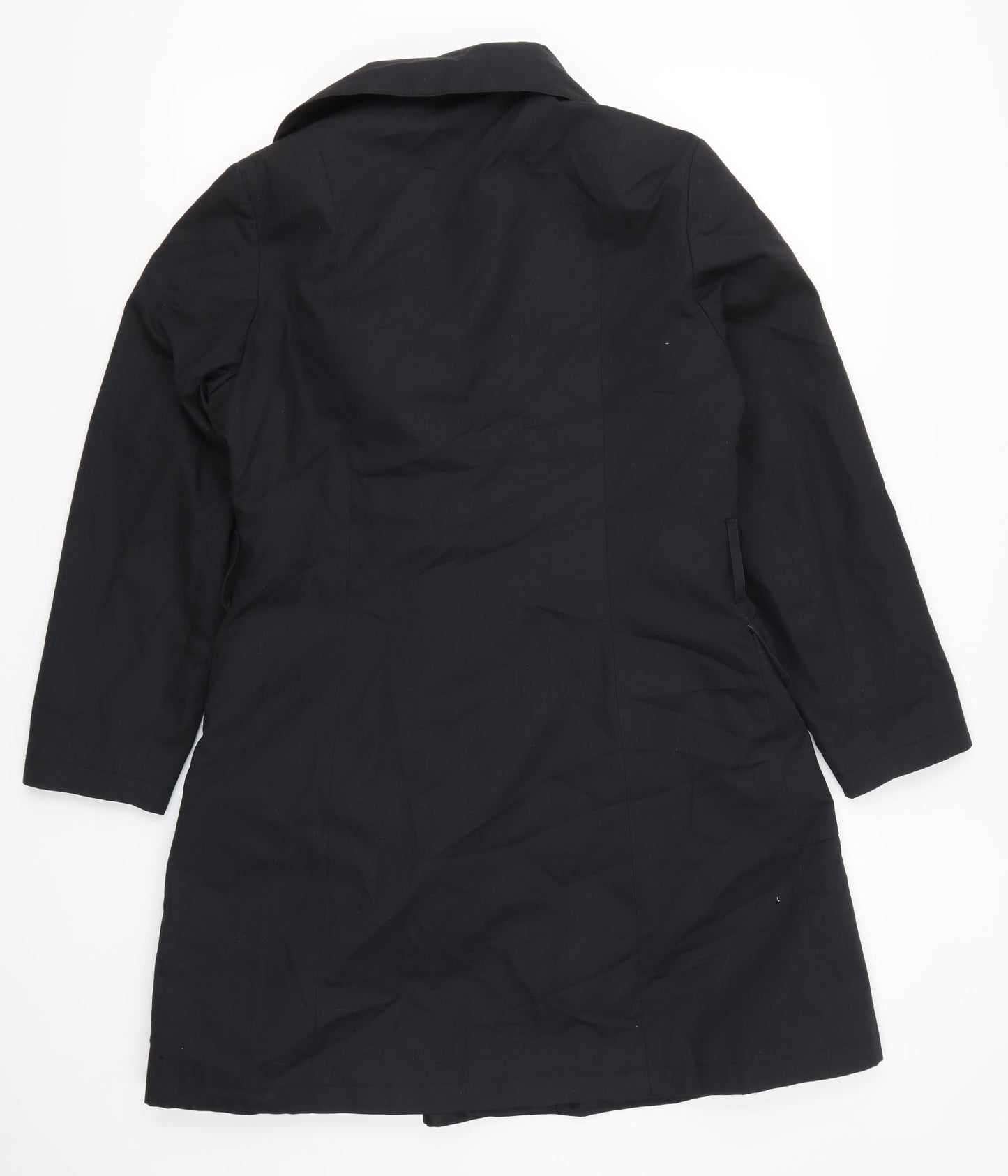 Jeffery Rogers Womens Black   Trench Coat Coat Size 10
