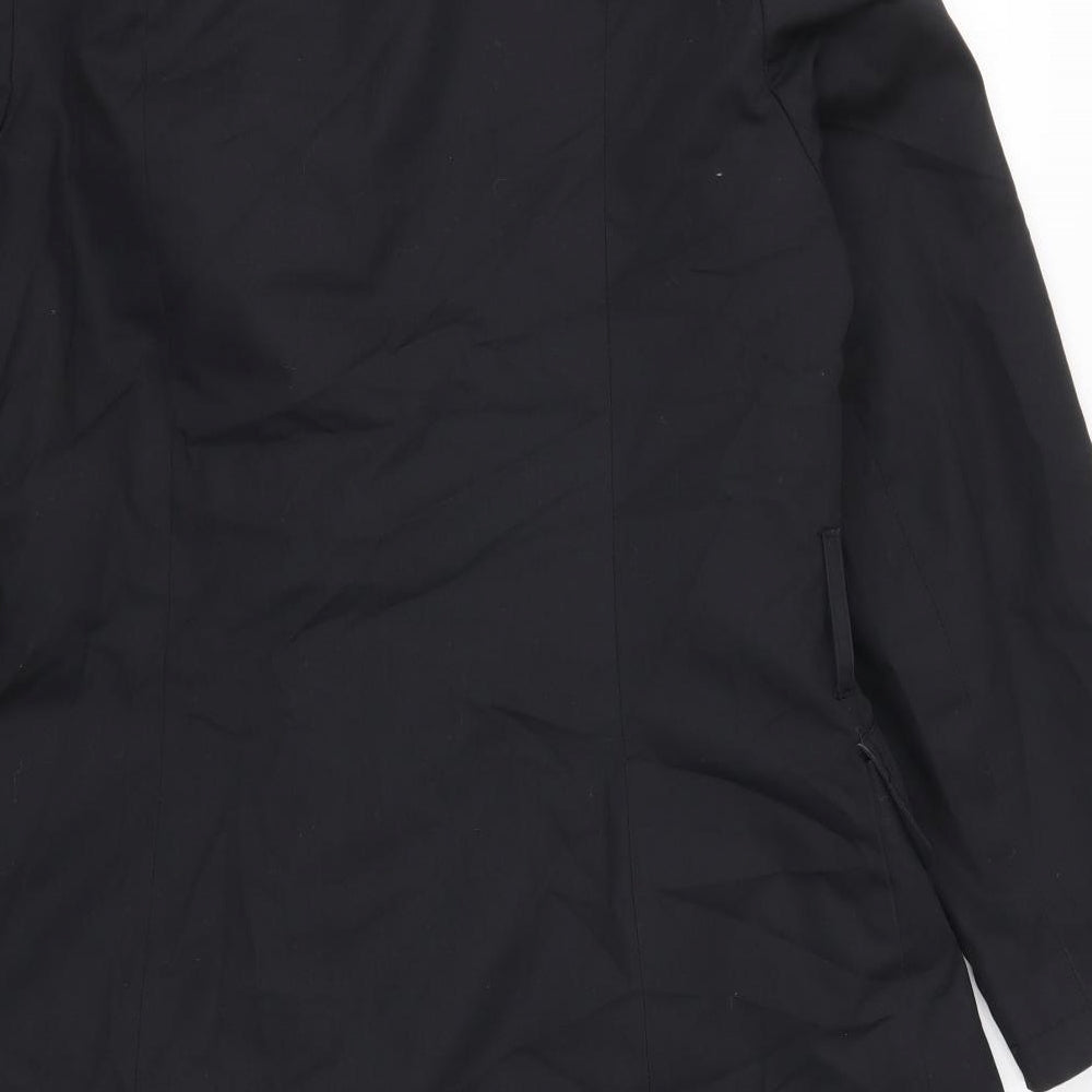 Jeffery Rogers Womens Black   Trench Coat Coat Size 10