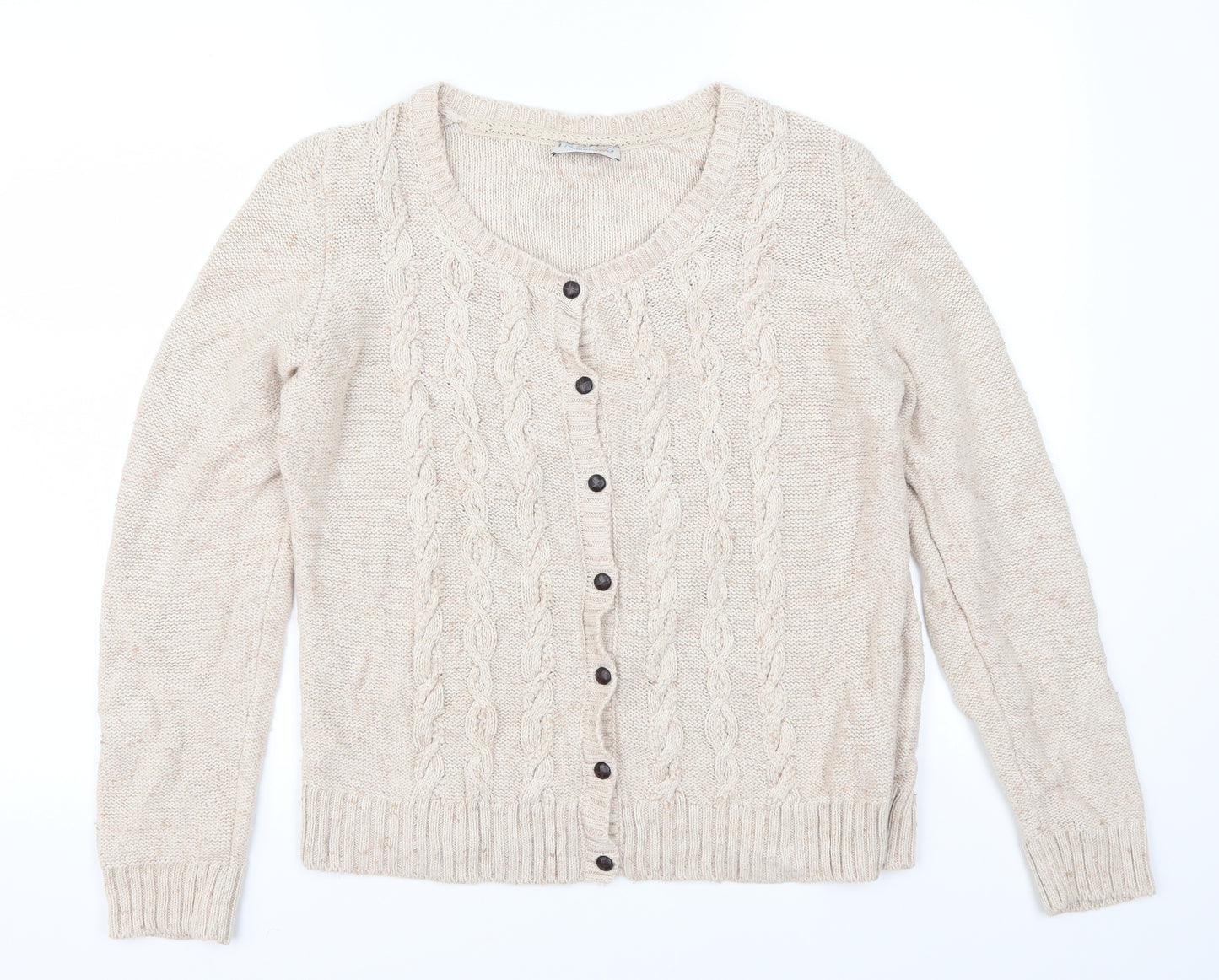 Marks and Spencer Womens Beige   Cardigan Jumper Size 16