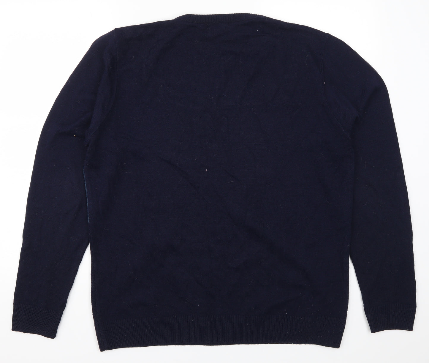 River Island Mens Blue   Pullover Jumper Size XL  - Colour Block