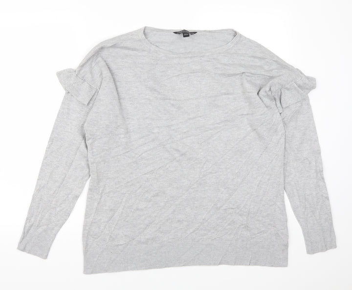 Dorothy Perkins Womens Grey Pullover Jumper Size 18