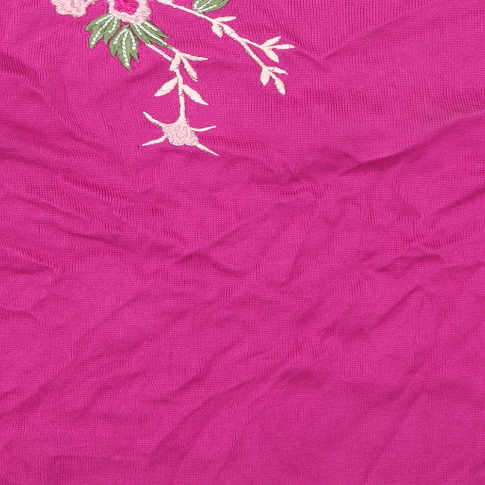 Per Una Womens Pink Floral  Pullover Jumper Size 14
