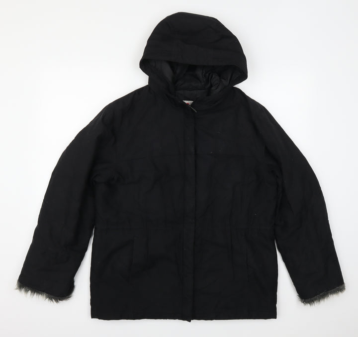 NEXT Womens Black   Overcoat Coat Size 12