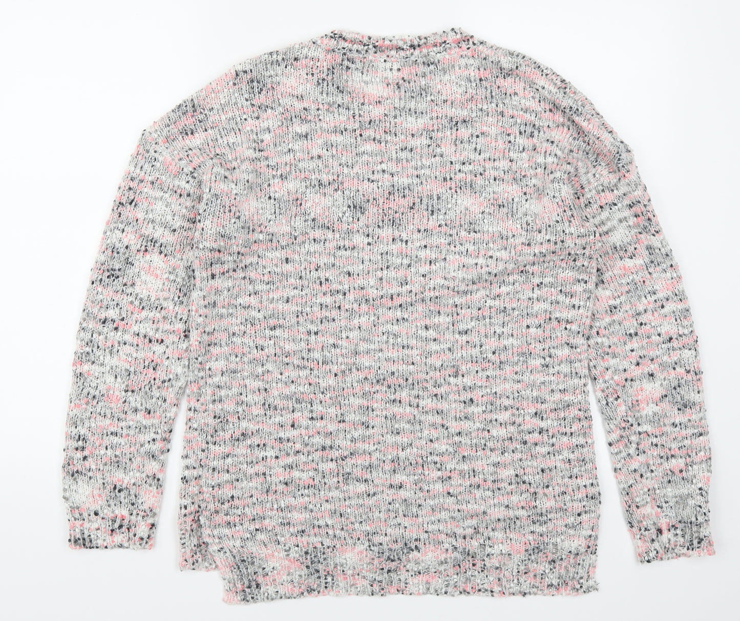 New Look Womens Pink   Pullover Jumper Size L  - Grey