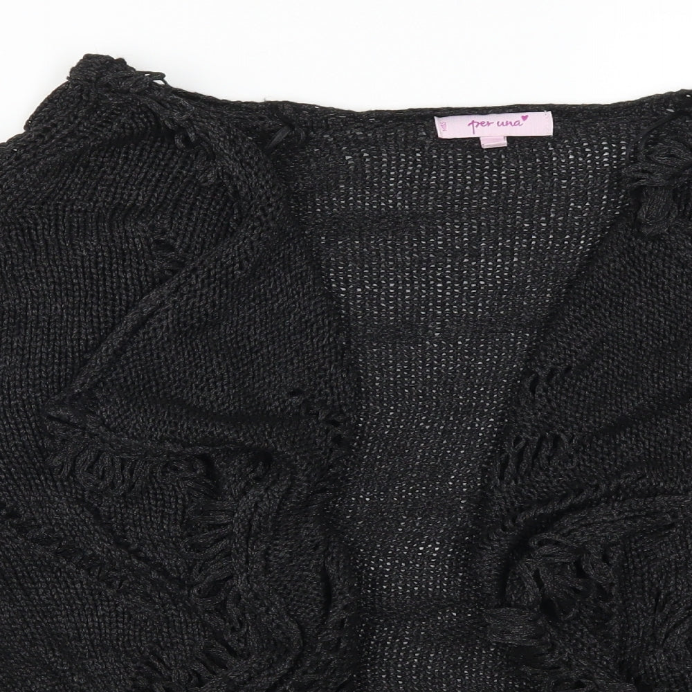 Per Una Womens Black   Cardigan Jumper Size 14