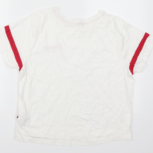 New Look Girls White Solid  Top Pyjama Set Size L  - Fri-Yay
