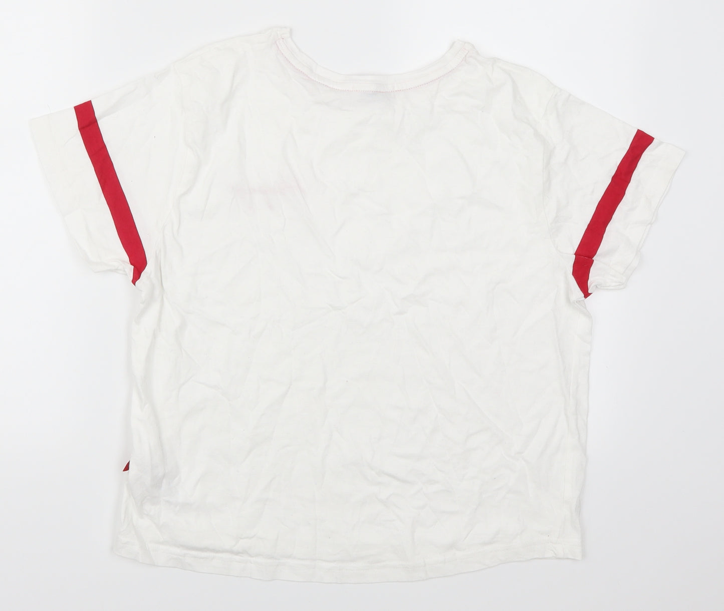 New Look Girls White Solid  Top Pyjama Set Size L  - Fri-Yay