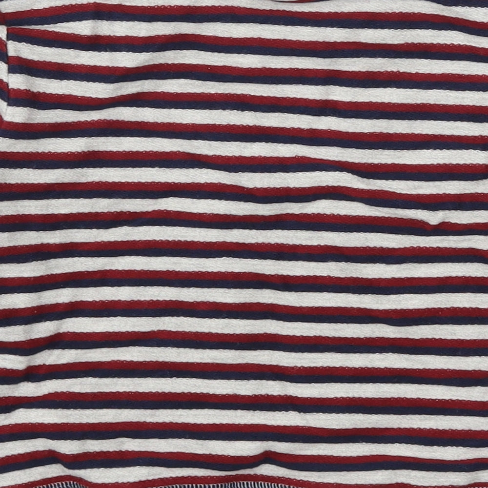 Marks and Spencer Boys Red Striped  Pullover Sweatshirt Size 4-5 Years  - Blue