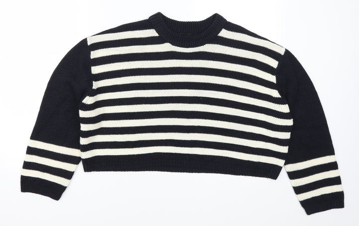 Topshop Womens Blue Striped Pullover Jumper Size 8