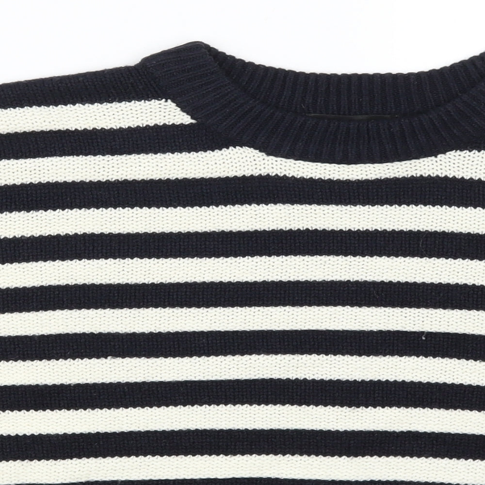 Topshop Womens Blue Striped  Pullover Jumper Size 8