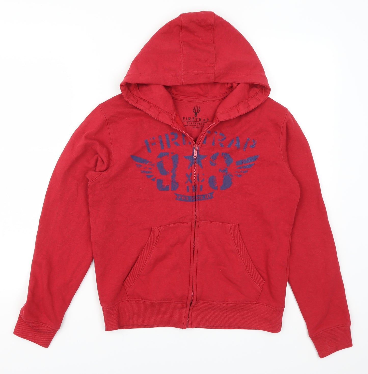 Firetrap Boys Red   Full Zip Hoodie Size 12-13 Years