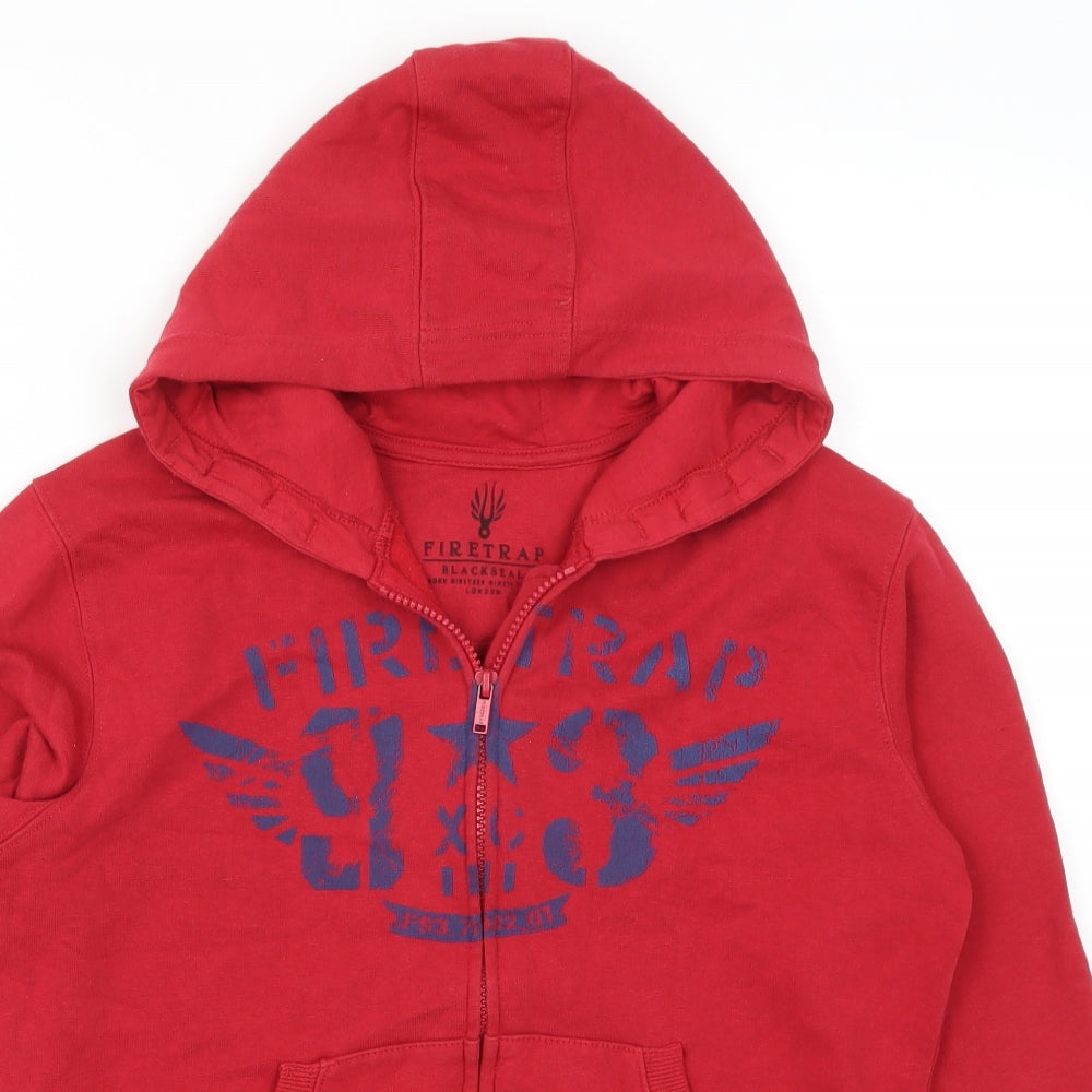 Firetrap Boys Red   Full Zip Hoodie Size 12-13 Years