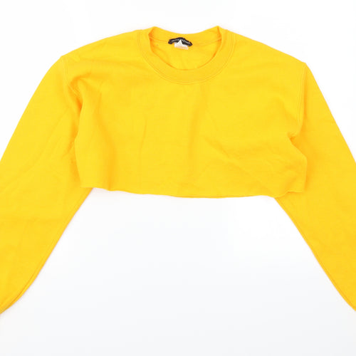 Pretty Little Thing Womens Orange   Cape Sweatshirt Size S