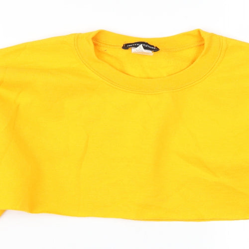 Pretty Little Thing Womens Orange   Cape Sweatshirt Size S
