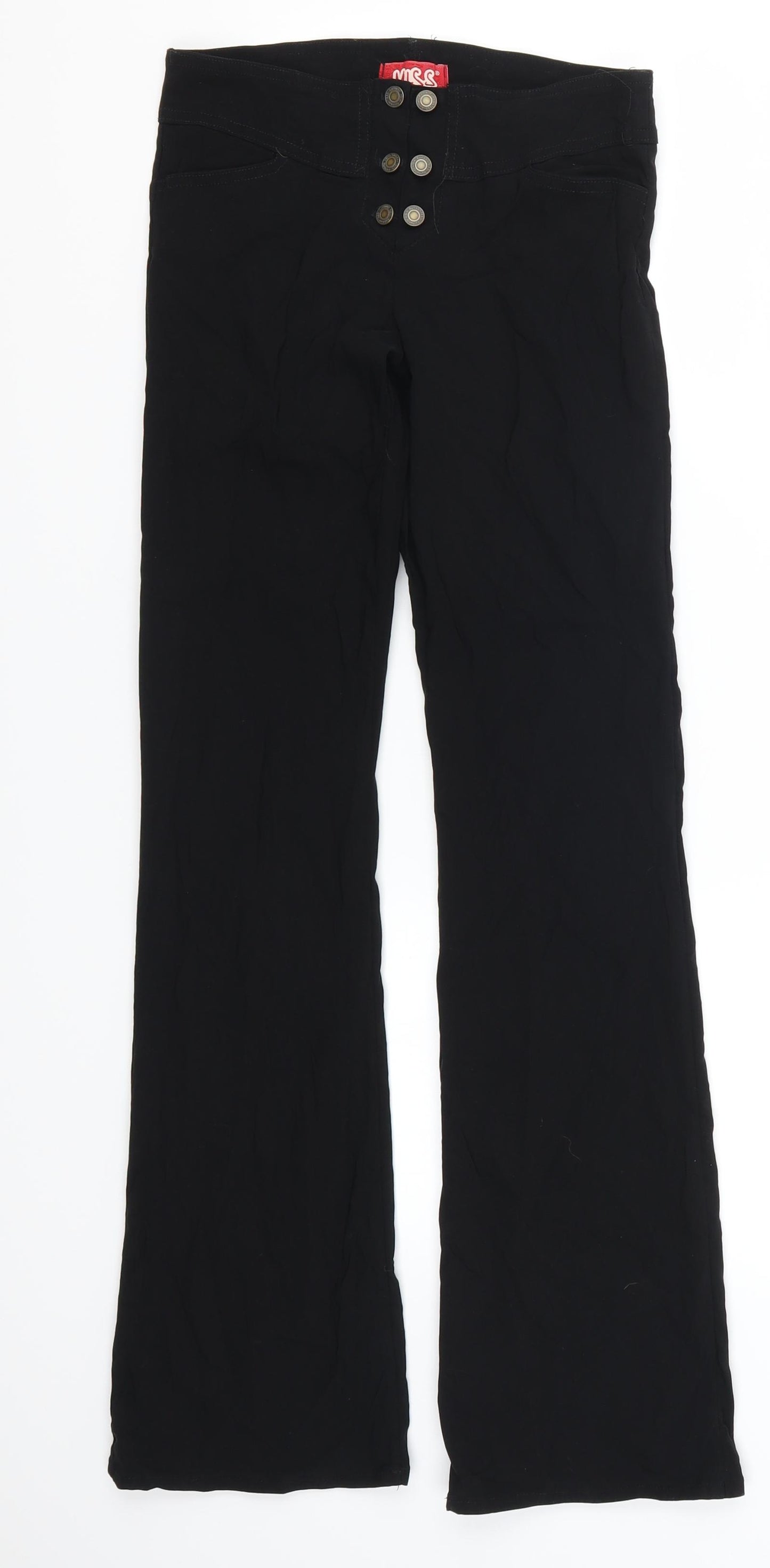 Miss Sassy Womens Black   Trousers  Size 8 L30 in