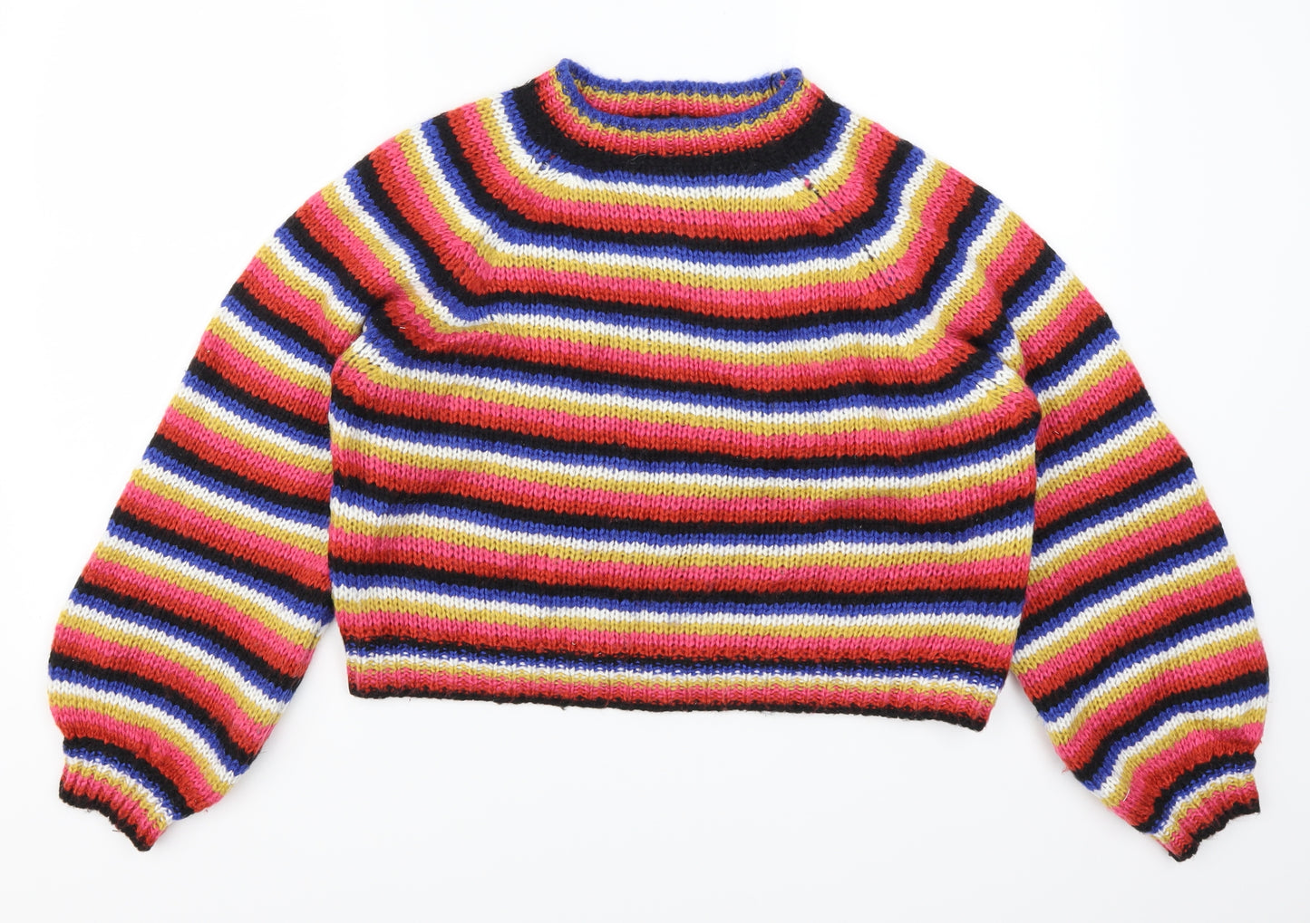 GP Womens Multicoloured Striped  Pullover Jumper One Size