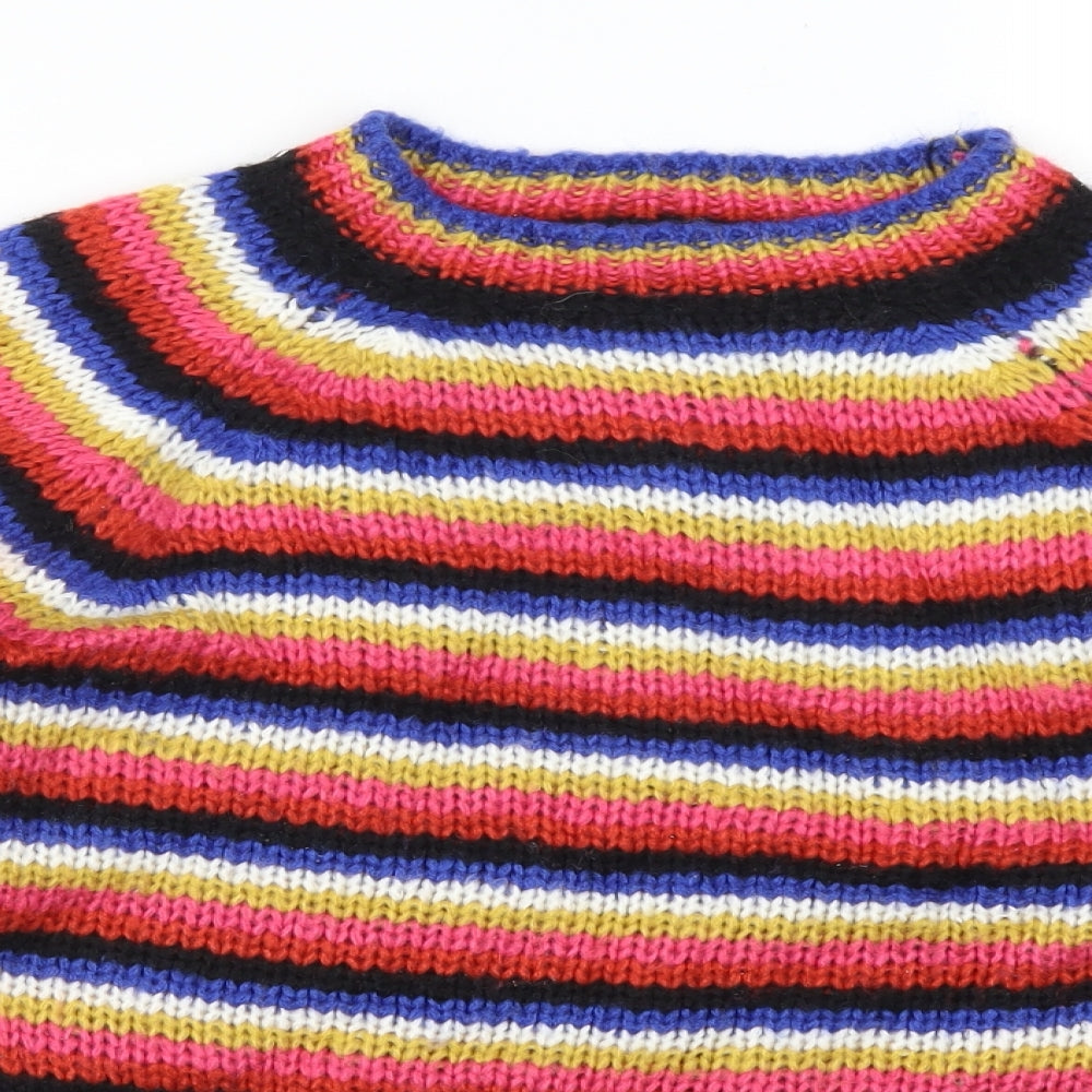 GP Womens Multicoloured Striped  Pullover Jumper One Size