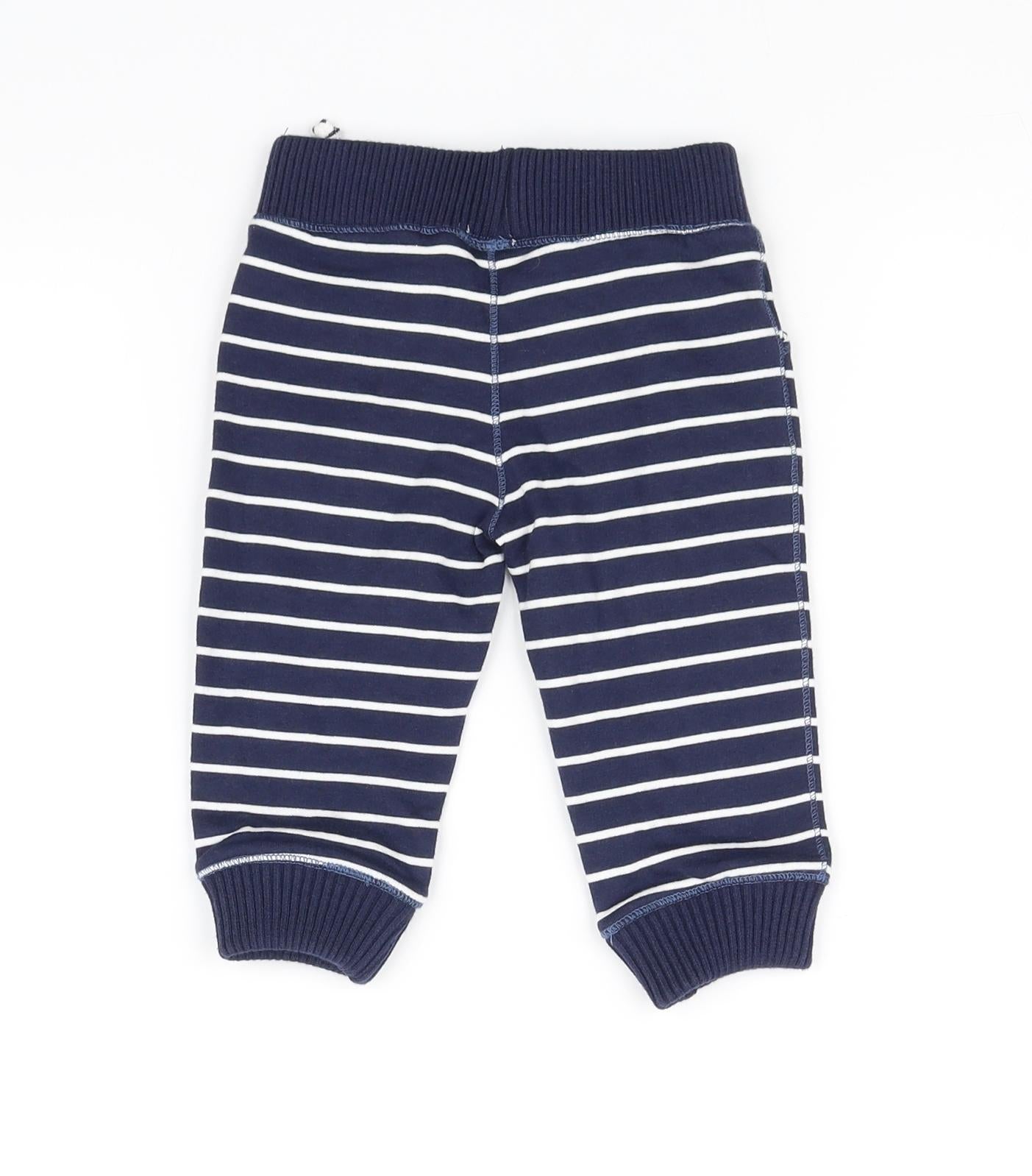 Mini Club  Blue Striped  Jogger Trousers Size 6-9 Months