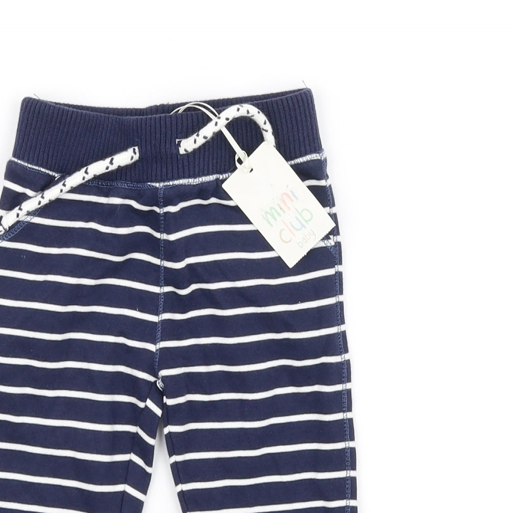 Mini Club  Blue Striped  Jogger Trousers Size 6-9 Months
