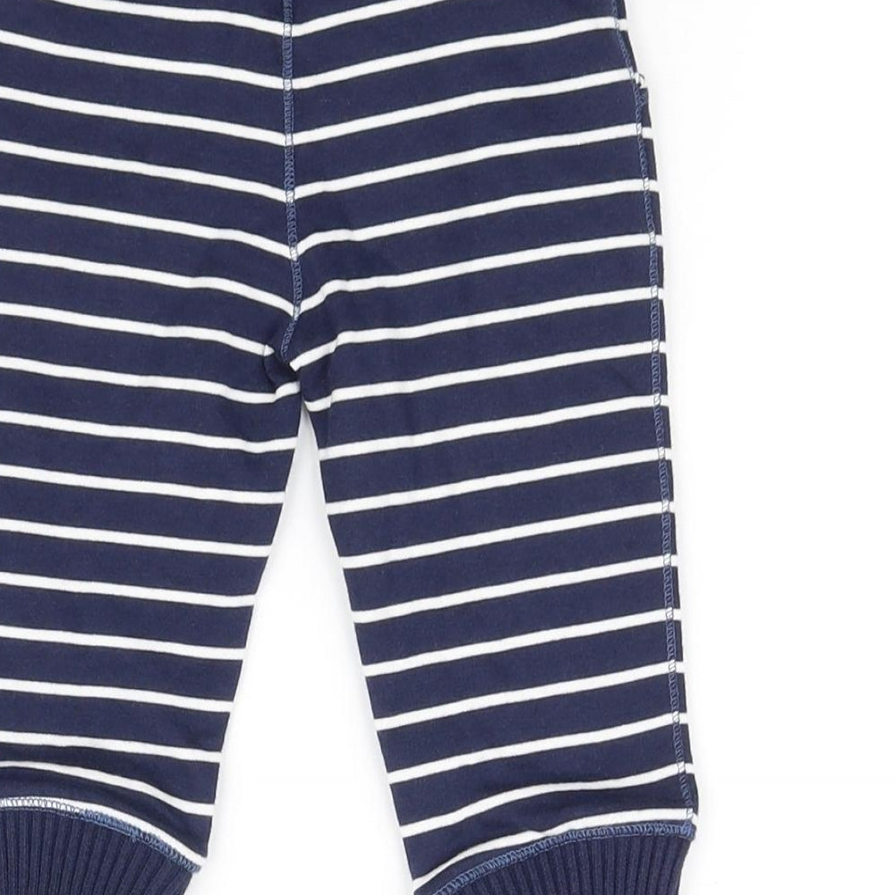 Mini Club  Blue Striped  Jogger Trousers Size 6-9 Months