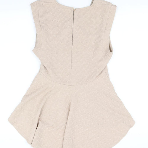 Miss Selfridge Womens Beige   Fit & Flare  Size 12